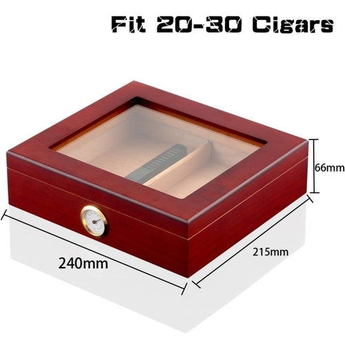 Cedar Wood Cigar Travel Humidor Box Portable Cigar Case W/ Humidifier