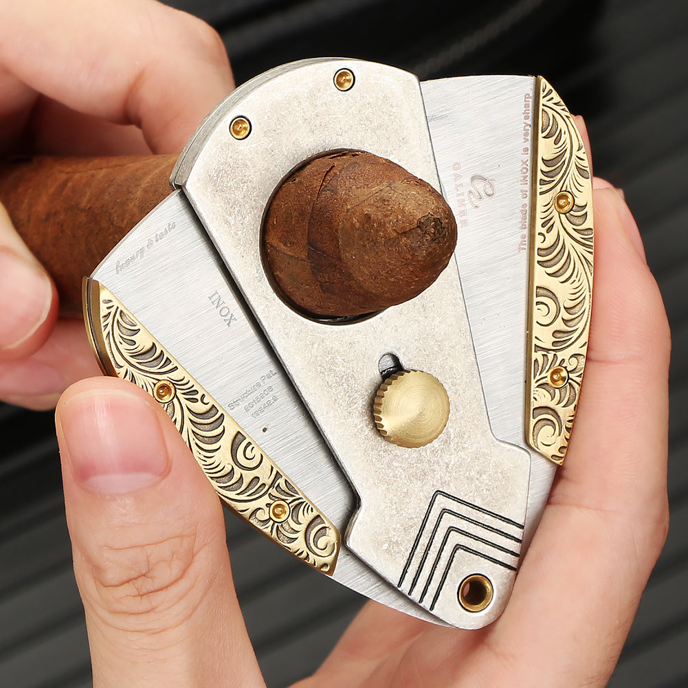 Stainless Steel Cigar Cutter Sharp Cigar Guillotine Scissors Portable