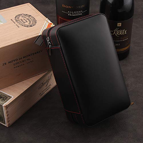 Galiner Leather Cigar Humidor Box Travel Portable Cedar Wood Cigar-The Distinct Gentlemen