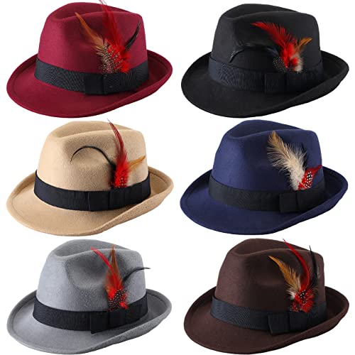 6 Pcs Fedora Wide Brim Hats-Hat-The Distinct Gentlemen